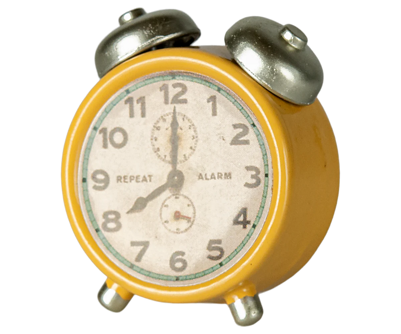 Maileg Alarm Clock Mouse Yellow S/S 2025