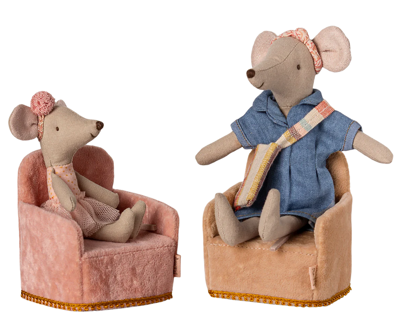 Maileg Folding Chair Mouse Rose S/S 2025