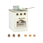 Aizulhomey Oven With Light Dollhouse Miniature