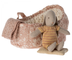 Maileg Bunny in Carry Cot Micro Assorted