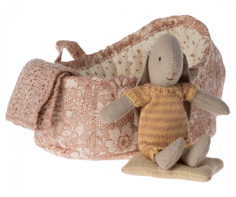 Maileg Bunny in Carry Cot Micro Assorted