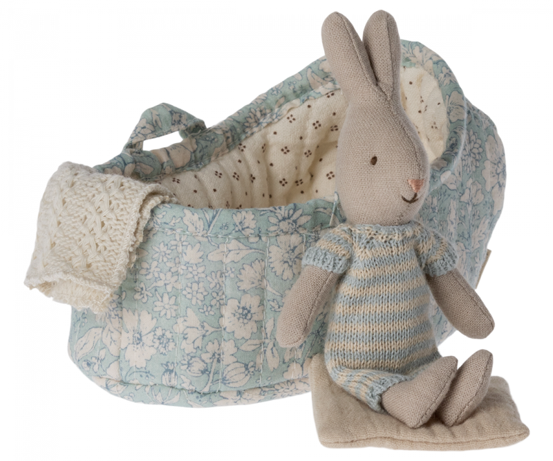 Maileg Rabbit in Carry Cot Micro Assorted
