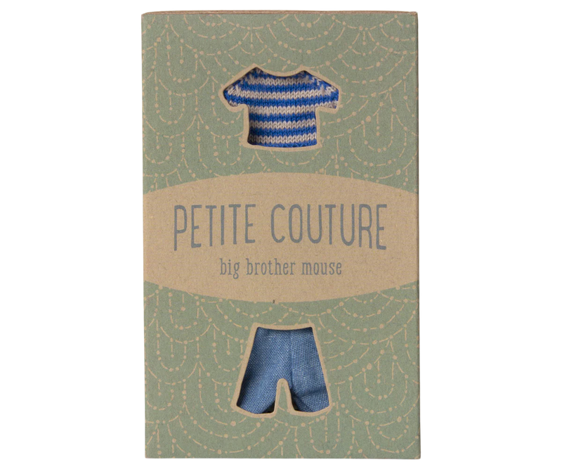 Maileg Knitted Sweater and Pants Big Brother Mouse S/S 2025