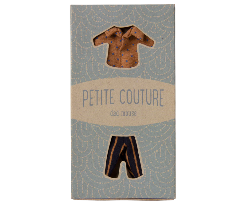 Maileg Shirt and Striped Pants Dad Mouse S/S 2025