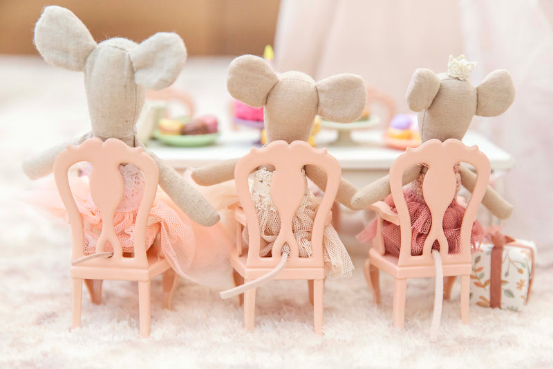 Aizulhomey Princess Chair - Pink Dollhouse Miniature