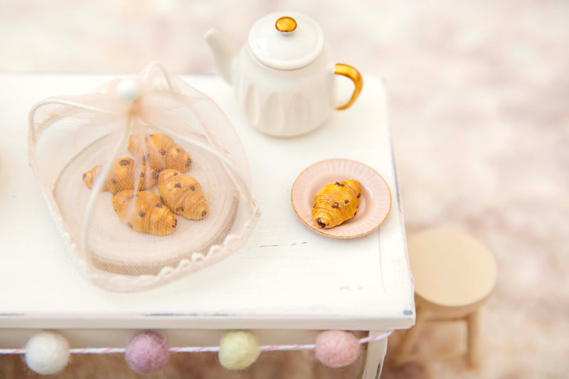 Single Handmade Miniature Polymer Clay Chocolate Croissant Perfect For Maileg Mice