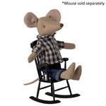 Maileg Rocking Chair Mouse Anthracite