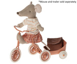 Maileg Abri a Tricycle Mouse Coral 2024 PRE ORDER ONLY