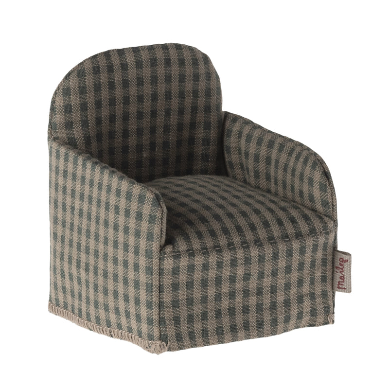 Maileg Mouse Chair Green Checker F/W 2024