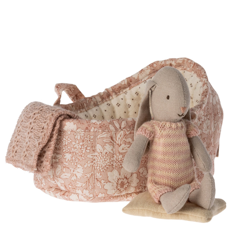 Maileg Bunny in Carry Cot Micro Assorted