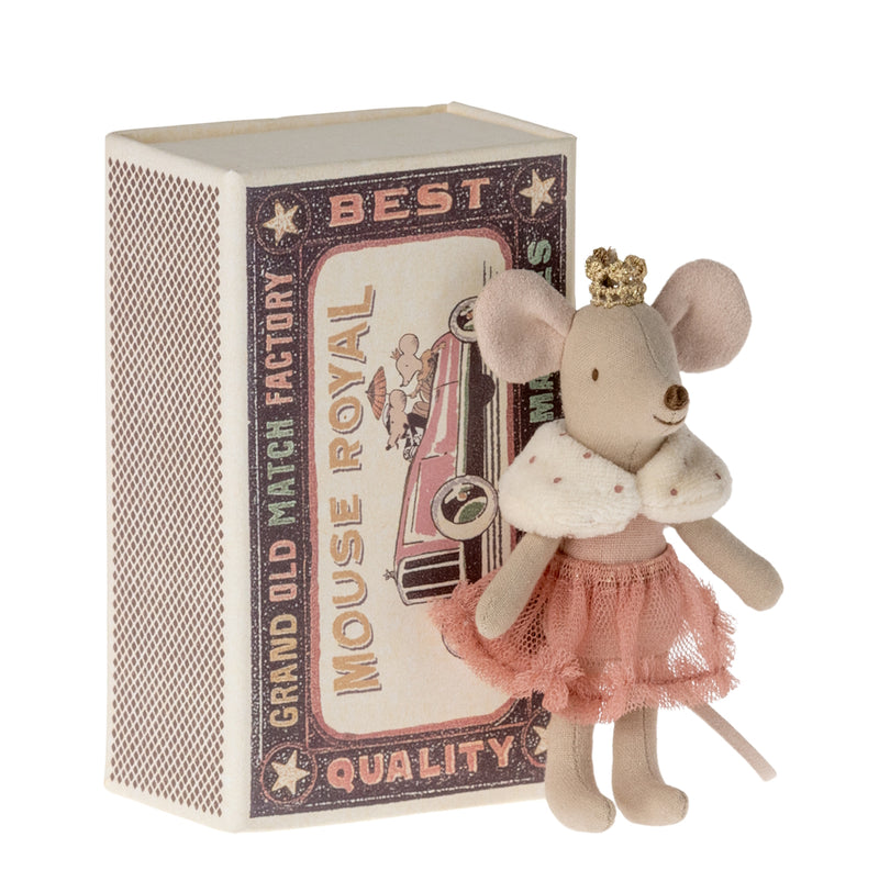 Maileg Princess Mouse Little Sister in Matchbox