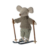 Maileg Winter Mouse with Skis Big Brother