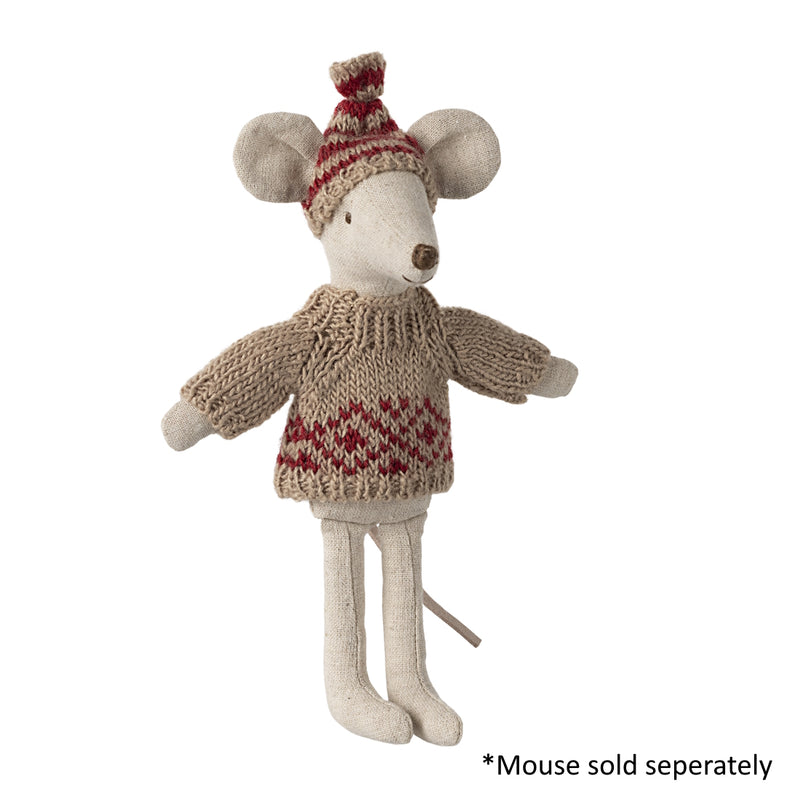 Maileg Knitted Sweater and Hat for Mum Mouse F/W 2024