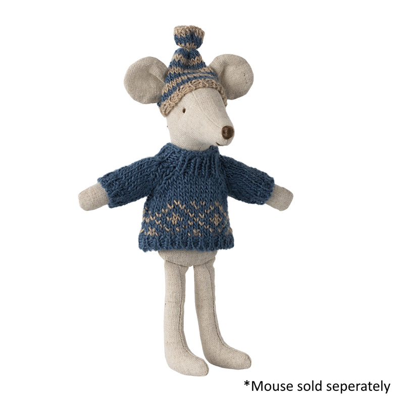 Maileg Knitted Sweater and Hat for Dad Mouse F/W 2024
