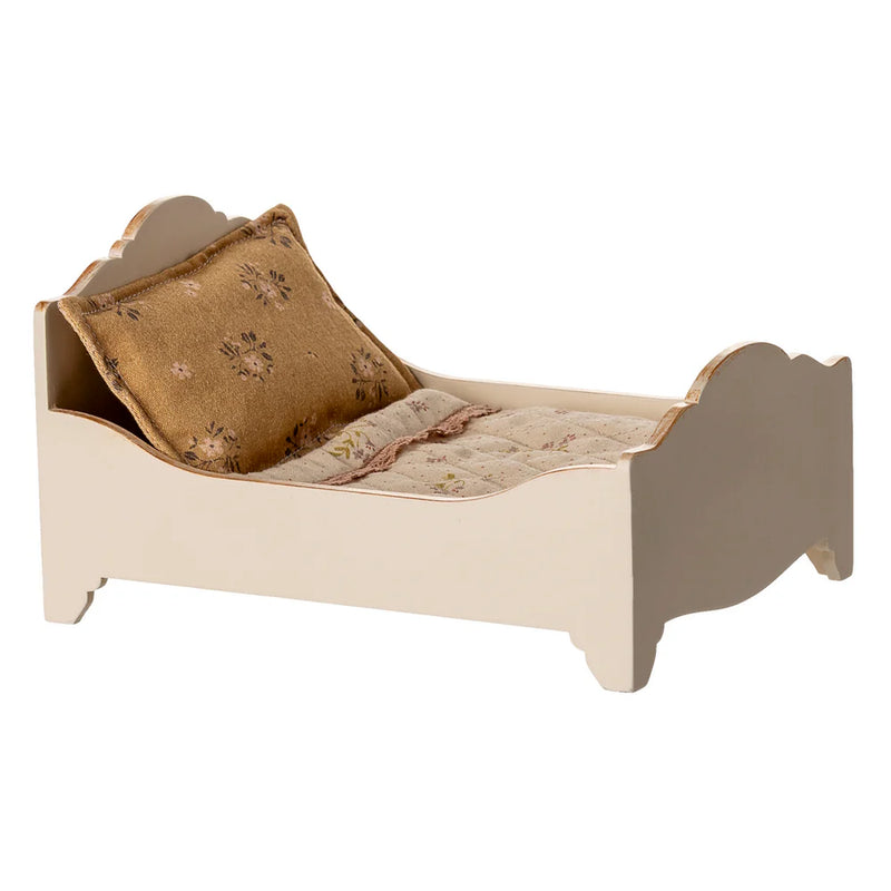 Maileg Bed Mouse Wooden Off White PRE ORDER ONLY
