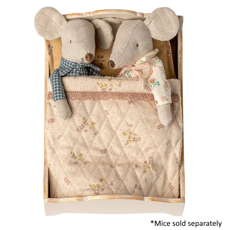 Maileg Bed Mouse Wooden Off White PRE ORDER ONLY