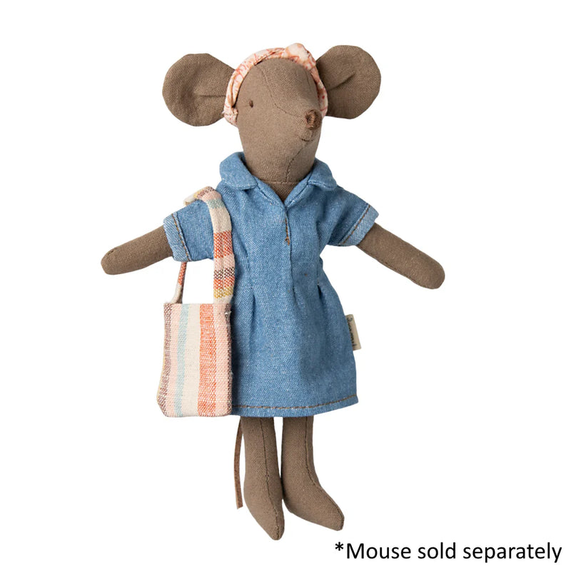 Maileg Denim Dress and Bag Mum Mouse S/S 2025