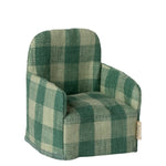 Maileg Folding Chair Mouse Green Check S/S 2025 PRE ORDER ONLY