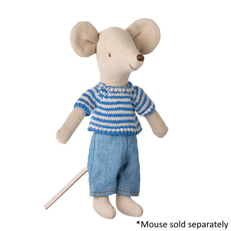Maileg Knitted Sweater and Pants Big Brother Mouse S/S 2025