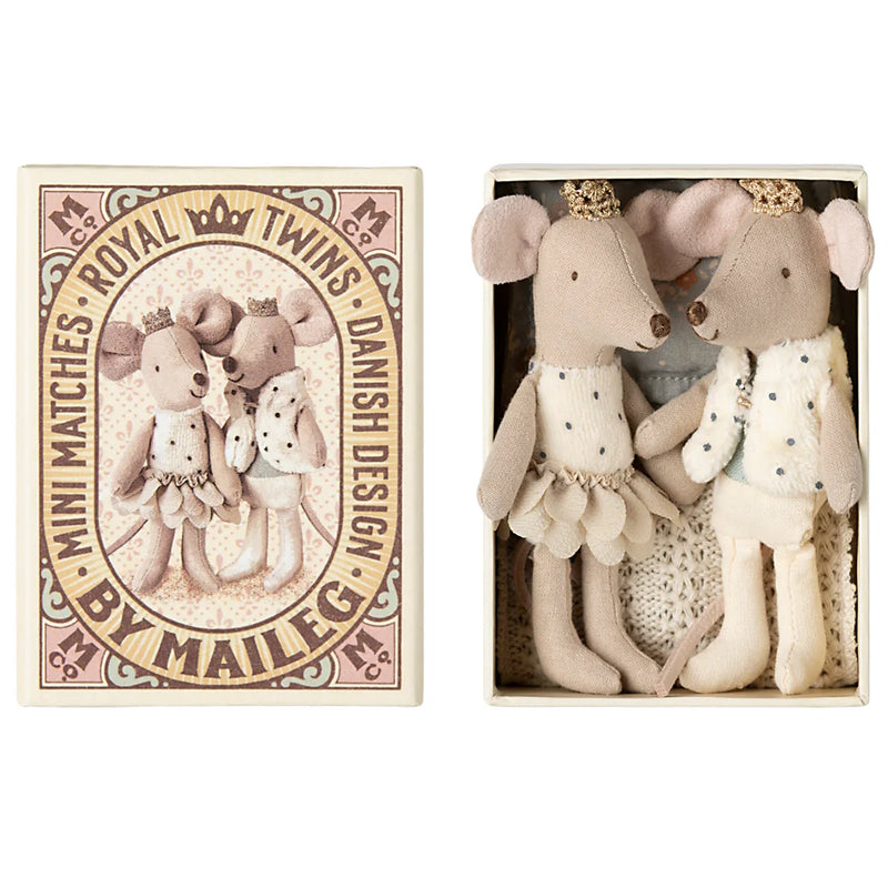 Maileg Royal Twin Mice in Matchbox S/S 2025