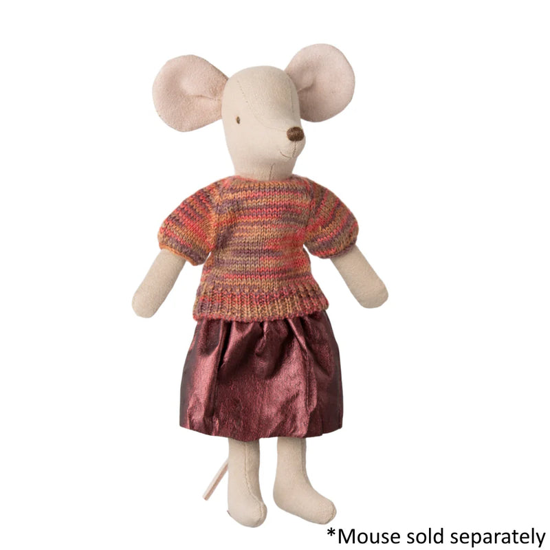 Maileg Skirt and Knitted Blouse Mum Mouse S/S 2025