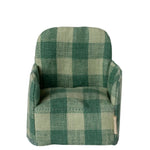 Maileg Folding Chair Mouse Green Check S/S 2025 PRE ORDER ONLY