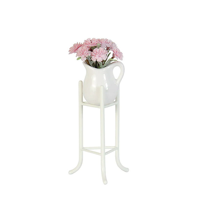 Aizulhomey Mini Plant Stand In White Dollhouse Miniature