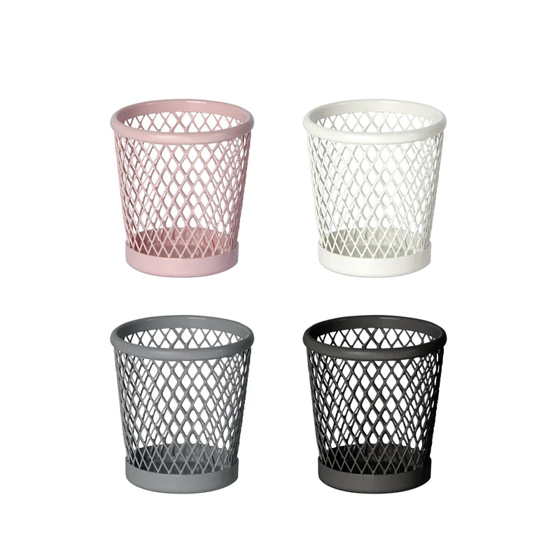 Aizulhomey Miniature Wastepaper Basket Small White
