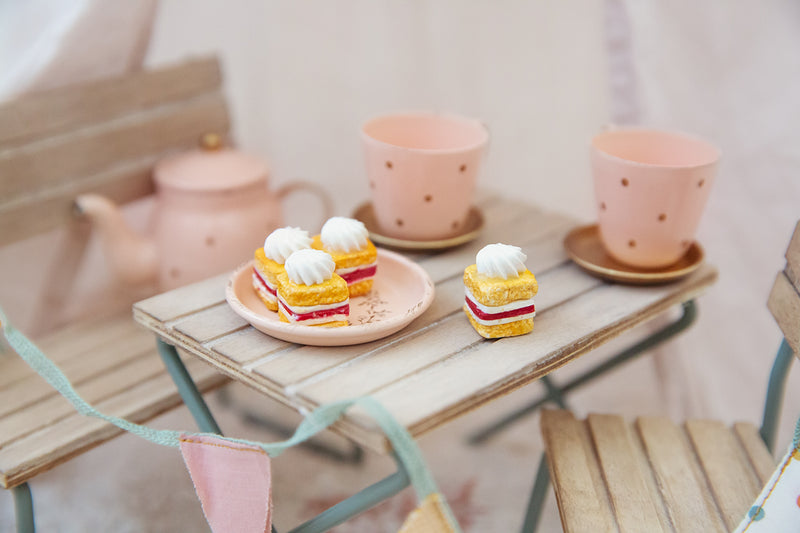 Handmade Miniature Polymer Clay Jam Cream Tea Cakes Miniature Food Perfect For Maileg Mice
