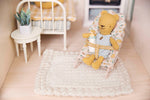 Miniature Hand Knitted Chunky Rug Cream