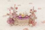 Handmade Miniature Vintage Tablecloth Meadow Violet Perfect For Maileg Mice
