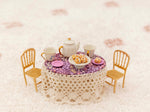 Handmade Miniature Vintage Tablecloth Meadow Violet Perfect For Maileg Mice