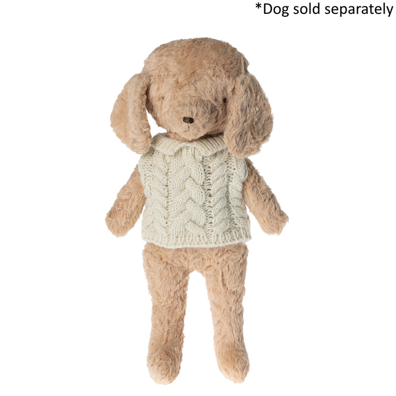 Maileg Dog Plush Sweater Off White