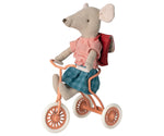Maileg Tricycle Mouse Big Sister With Bag Red
