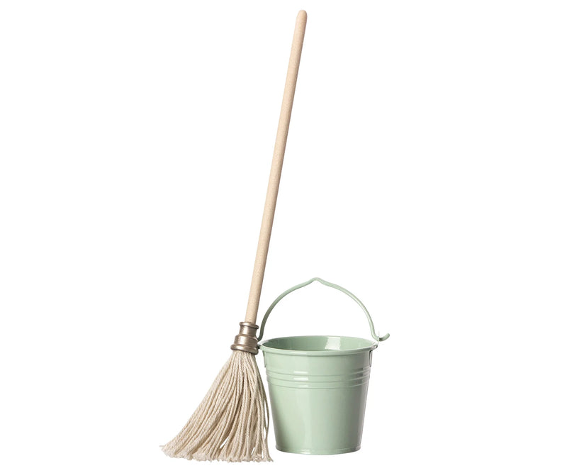 Maileg Miniature Bucket And Mop