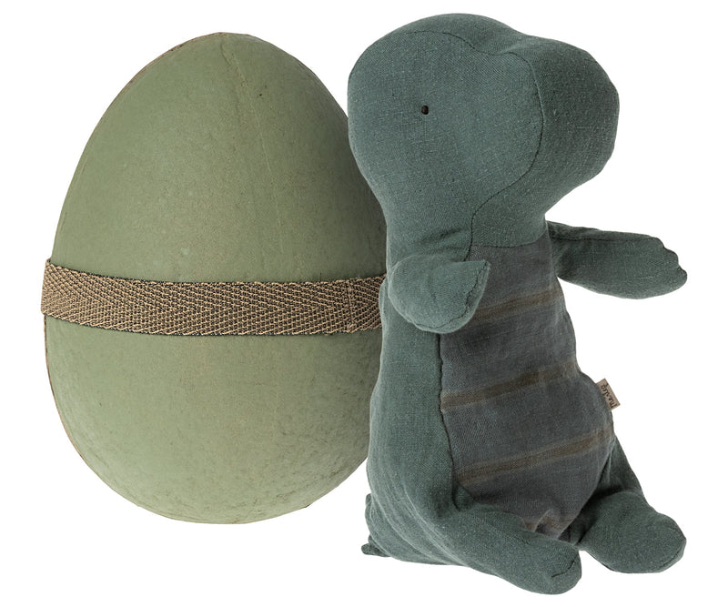 Maileg Gantosaurus In Egg Small Dark Petrol