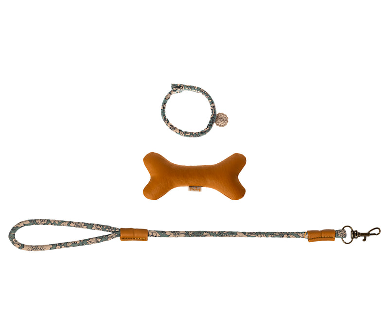 Maileg Puppy Accessories In Tin Blue