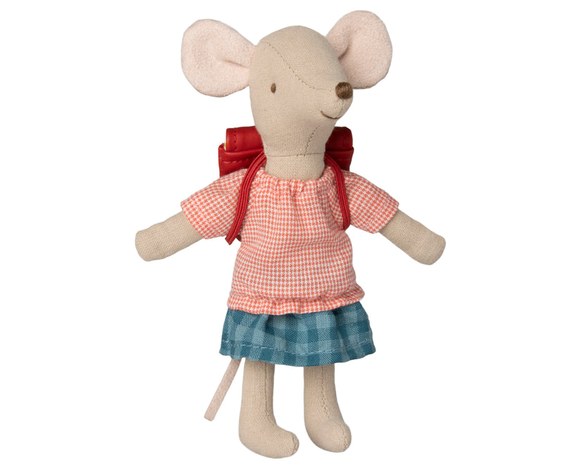 Maileg Clothes And Bag Big Sister Mouse Red