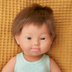 Miniland Doll - Anatomically Correct Baby Caucasian Boy With Down Syndrome, 38cm