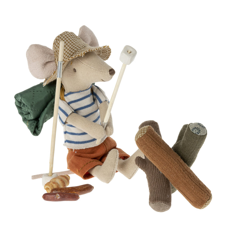 Maileg Bonfire Set for Hiker Mouse