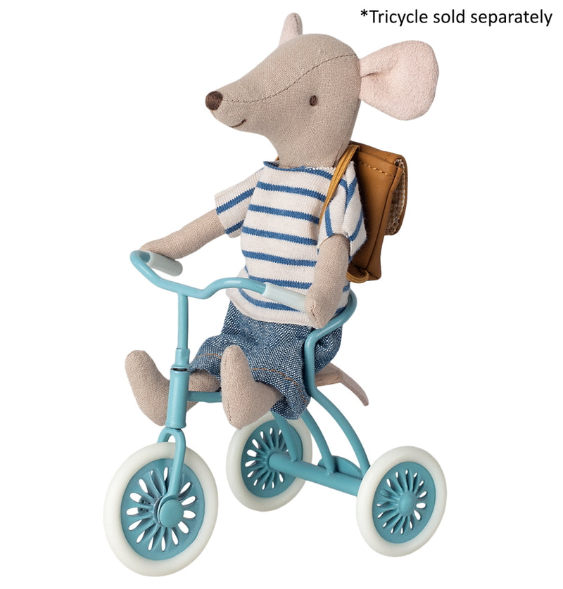 Maileg Tricycle Mouse Big Brother With Bag