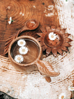 Handcrafted Wooden Leaf Cup