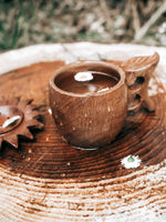 Handcrafted Wooden Leaf Cup