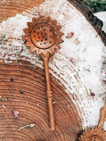 Handcrafted Sunflower Slotted Spoon