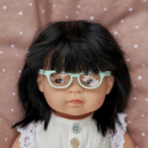Miniland Doll Glasses In Turquoise To Fit The 38cm Miniland Doll