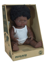 Miniland Doll - Anatomically Correct Baby, African Girl, 38cm