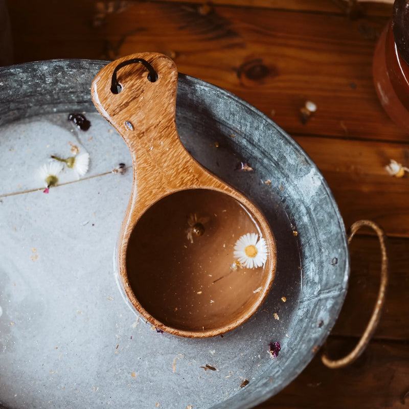 Handcrafted Wooden Rain Scoop