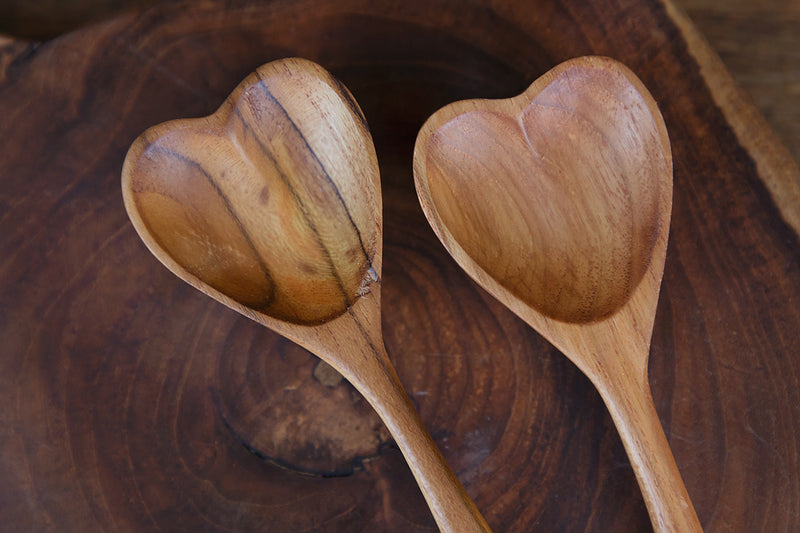 Papoose Teak Heart Spoon