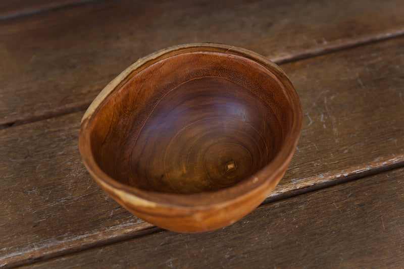 Papoose Natural Wooden Teak Bowl