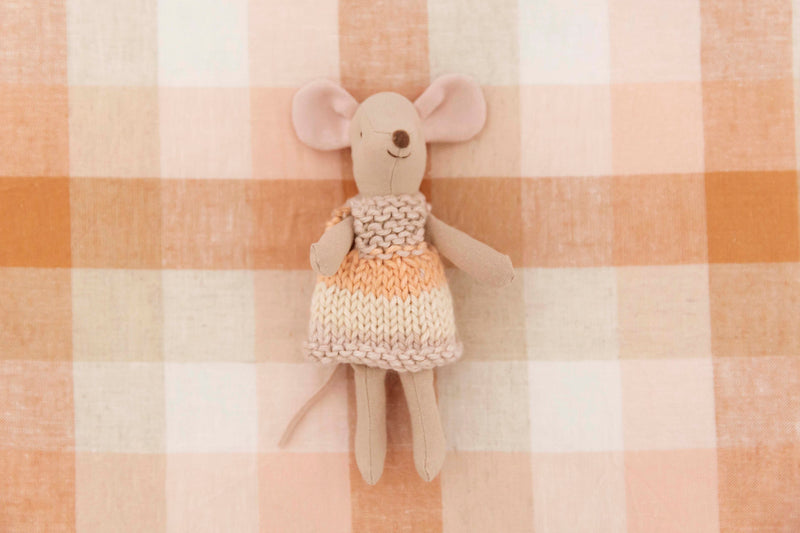 Hand Knitted Dress Made To Fit The Maileg Mice Mum Mouse And Big Sister Mouse